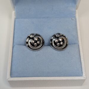 Vintage Sterling Swirl Earrings
